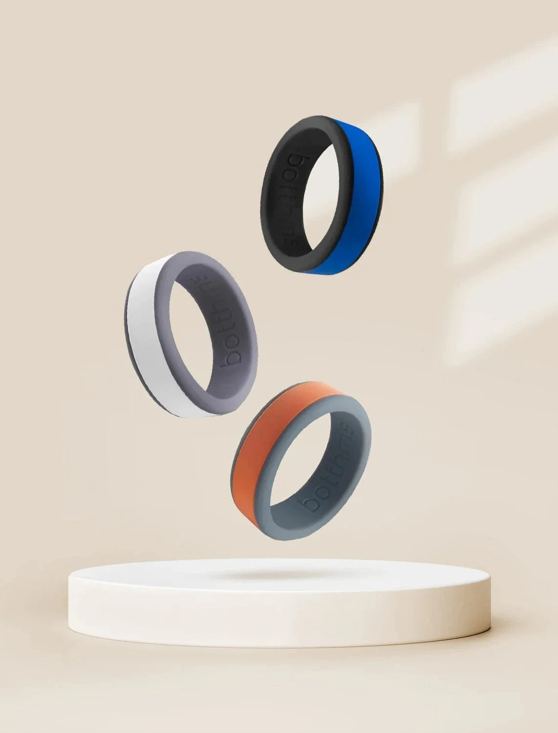 collection of botthms twin silicone ring
