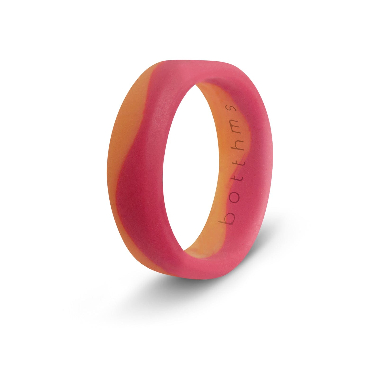 botthms botthms Ladies Orange Red Flow Silicone Ring womens silicone rings