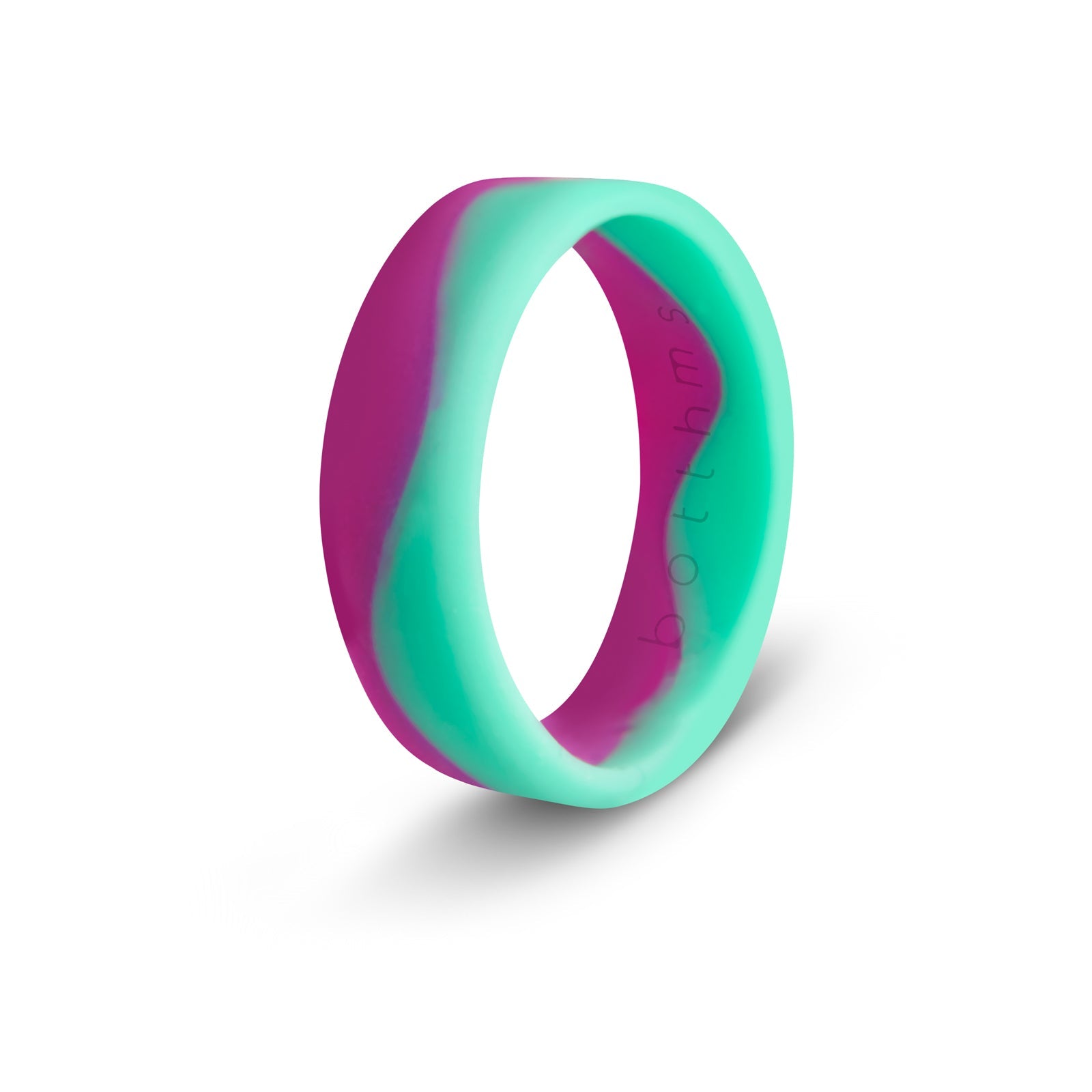 botthms purple teal ladies flow silicone ring
