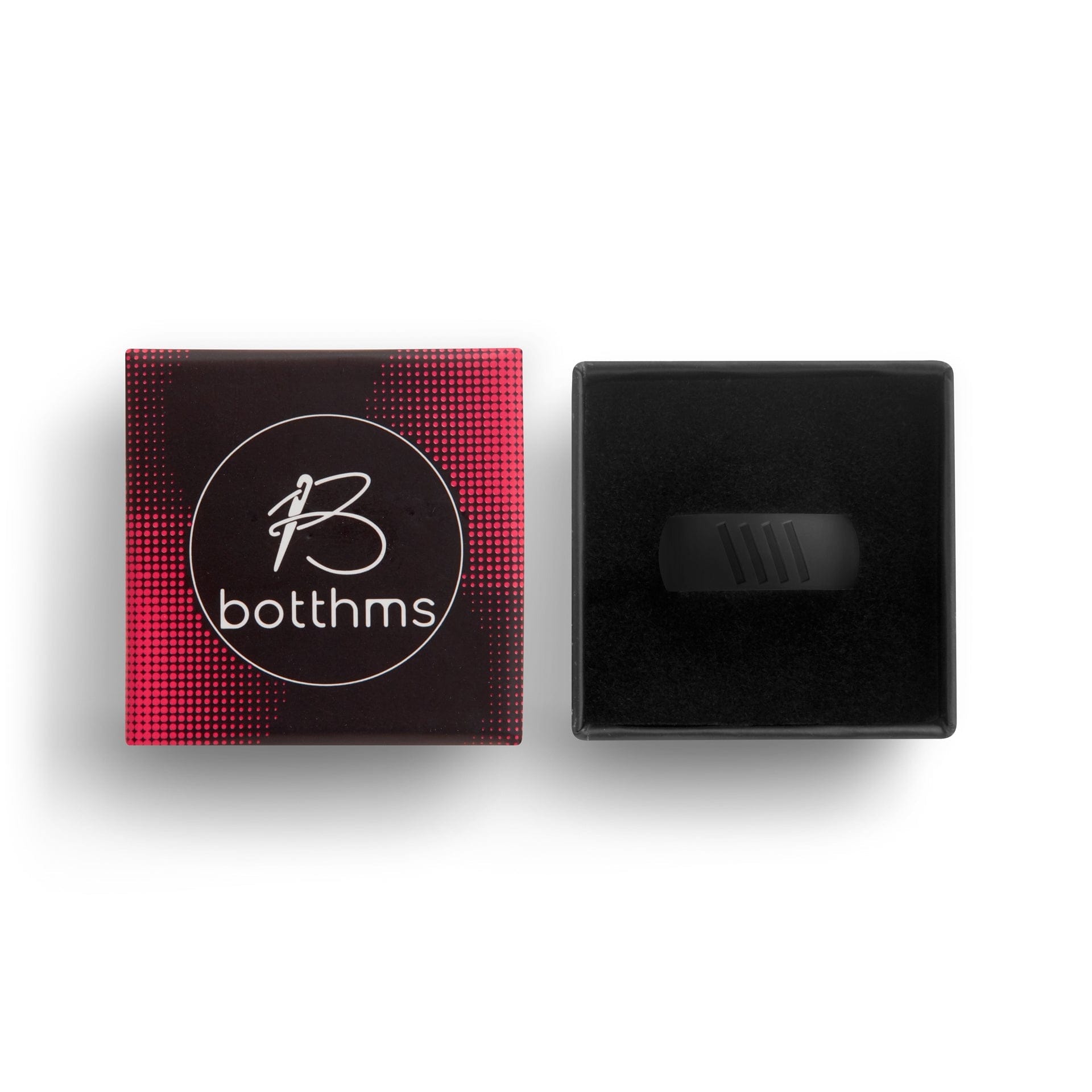 botthms botthms Black Active Stripes Silicone Ring mens silicone rings
