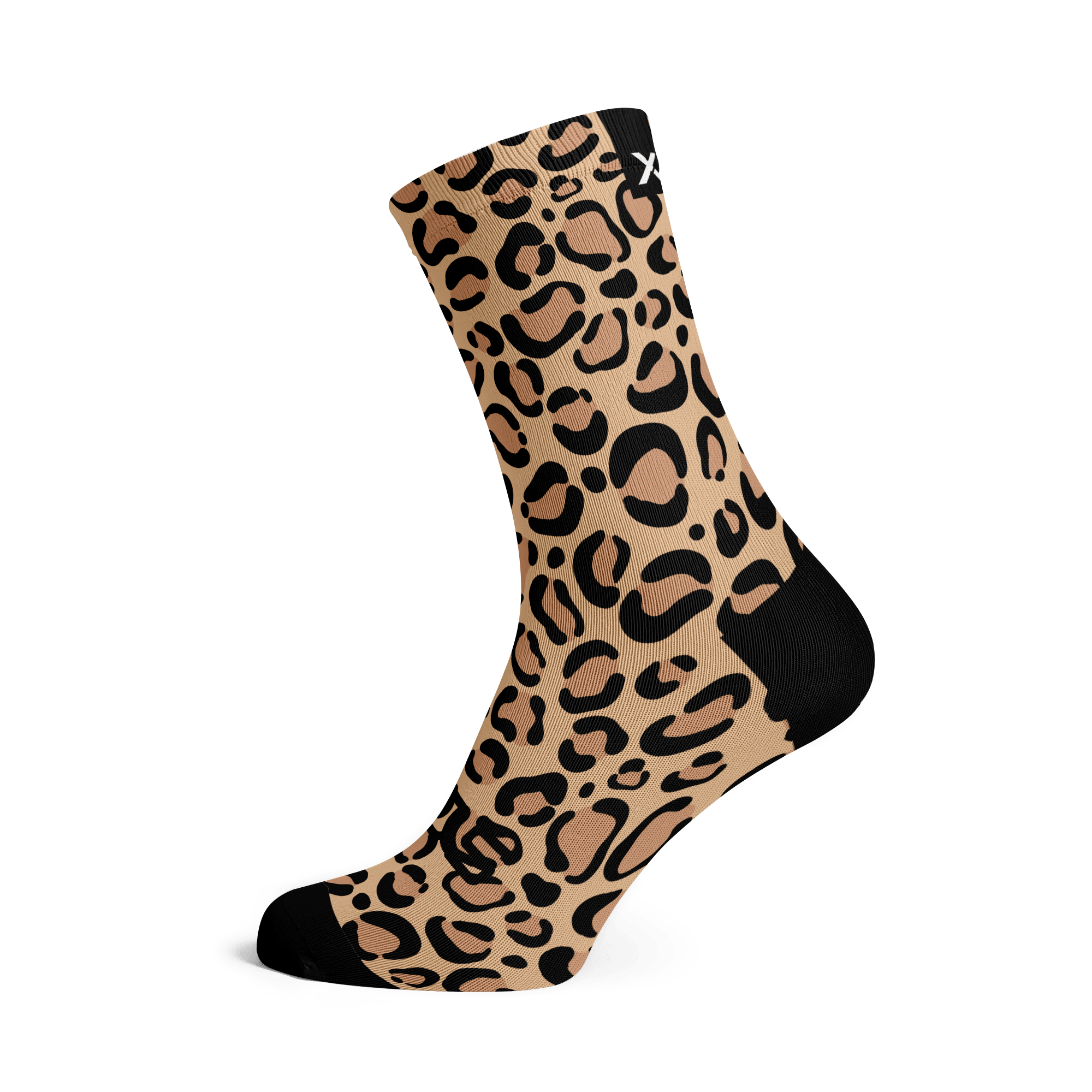 botthms Gold Leopard Socks Crew Socks