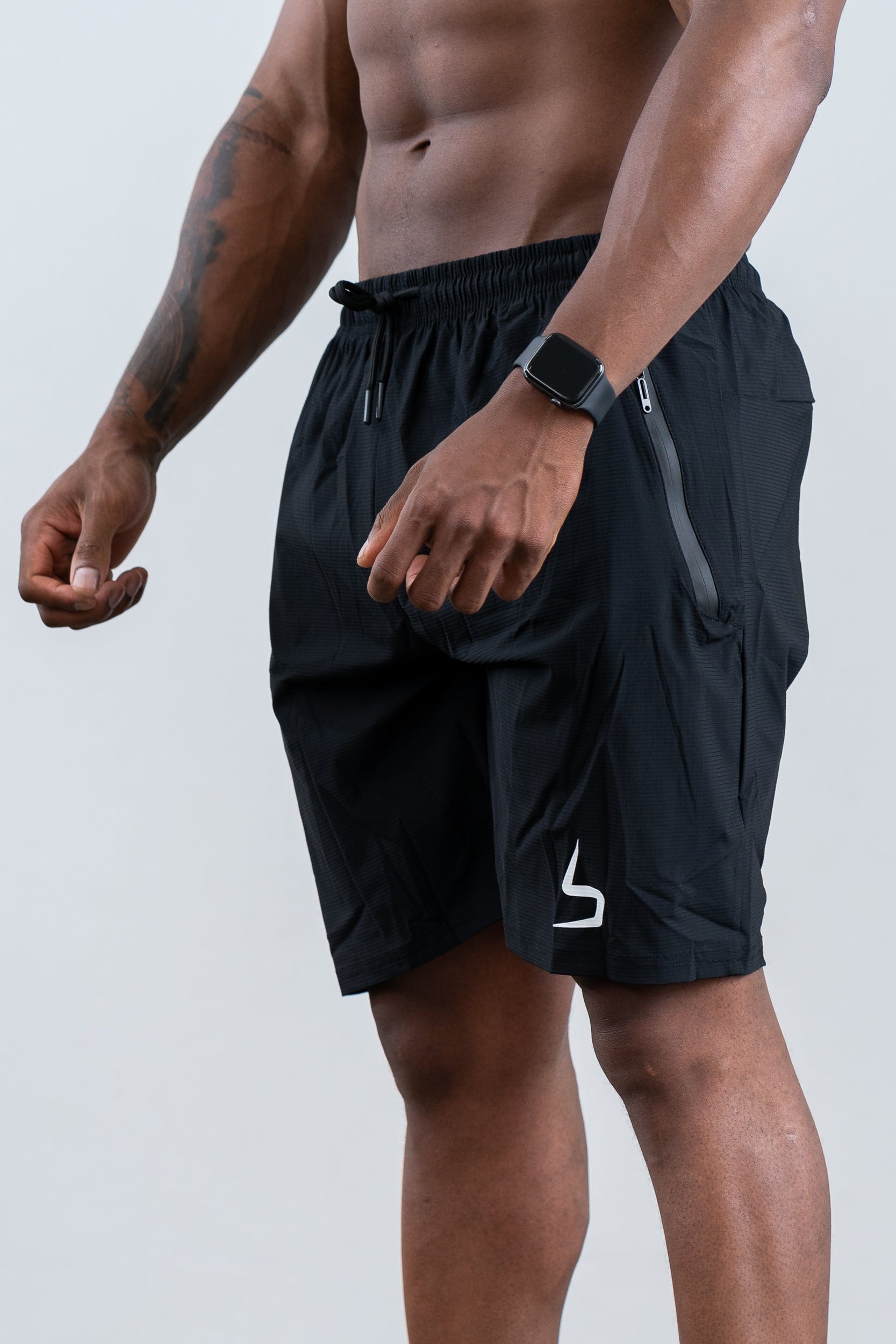 botthms Black Pro Stretch Training Shorts 