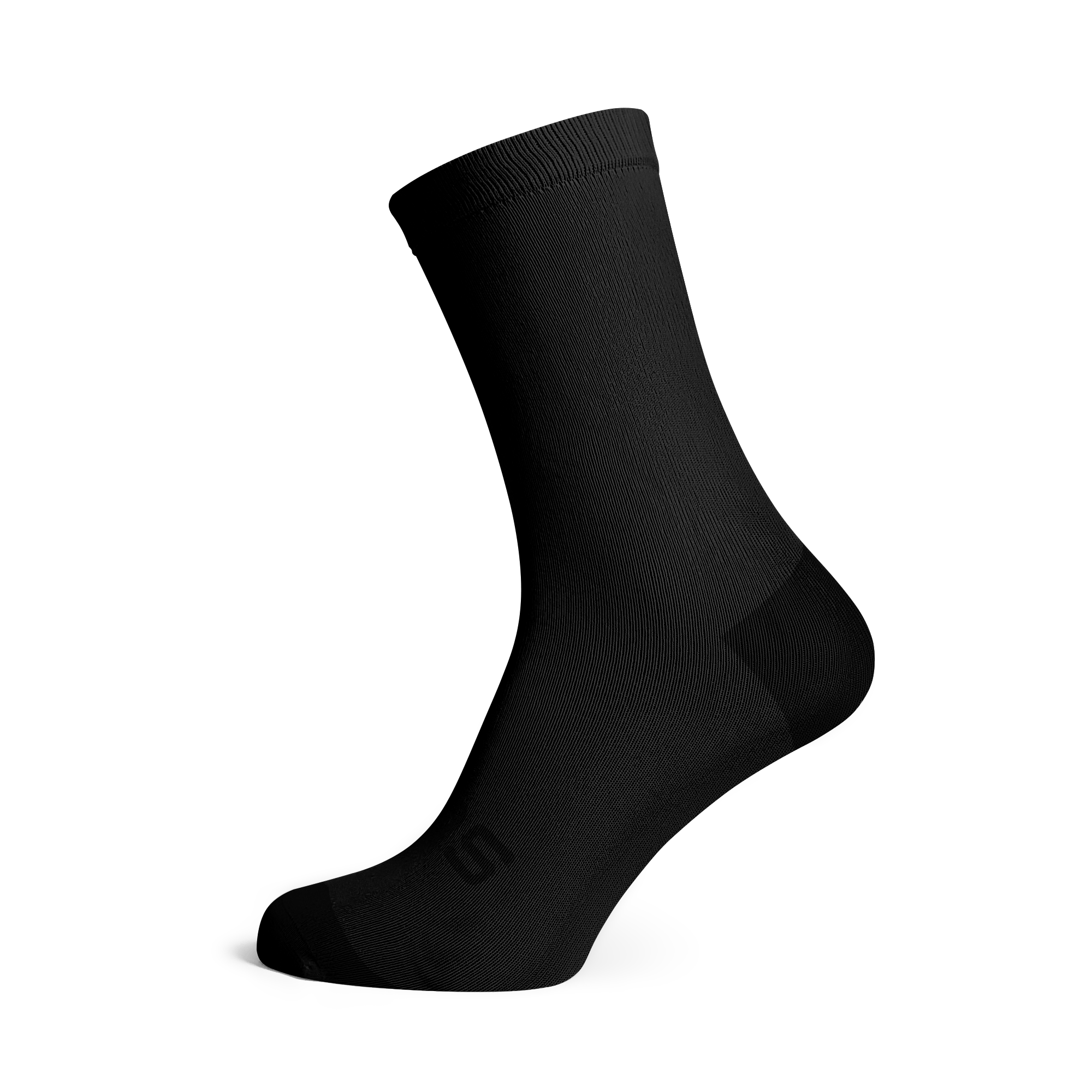botthms Solid Black Socks Crew Socks