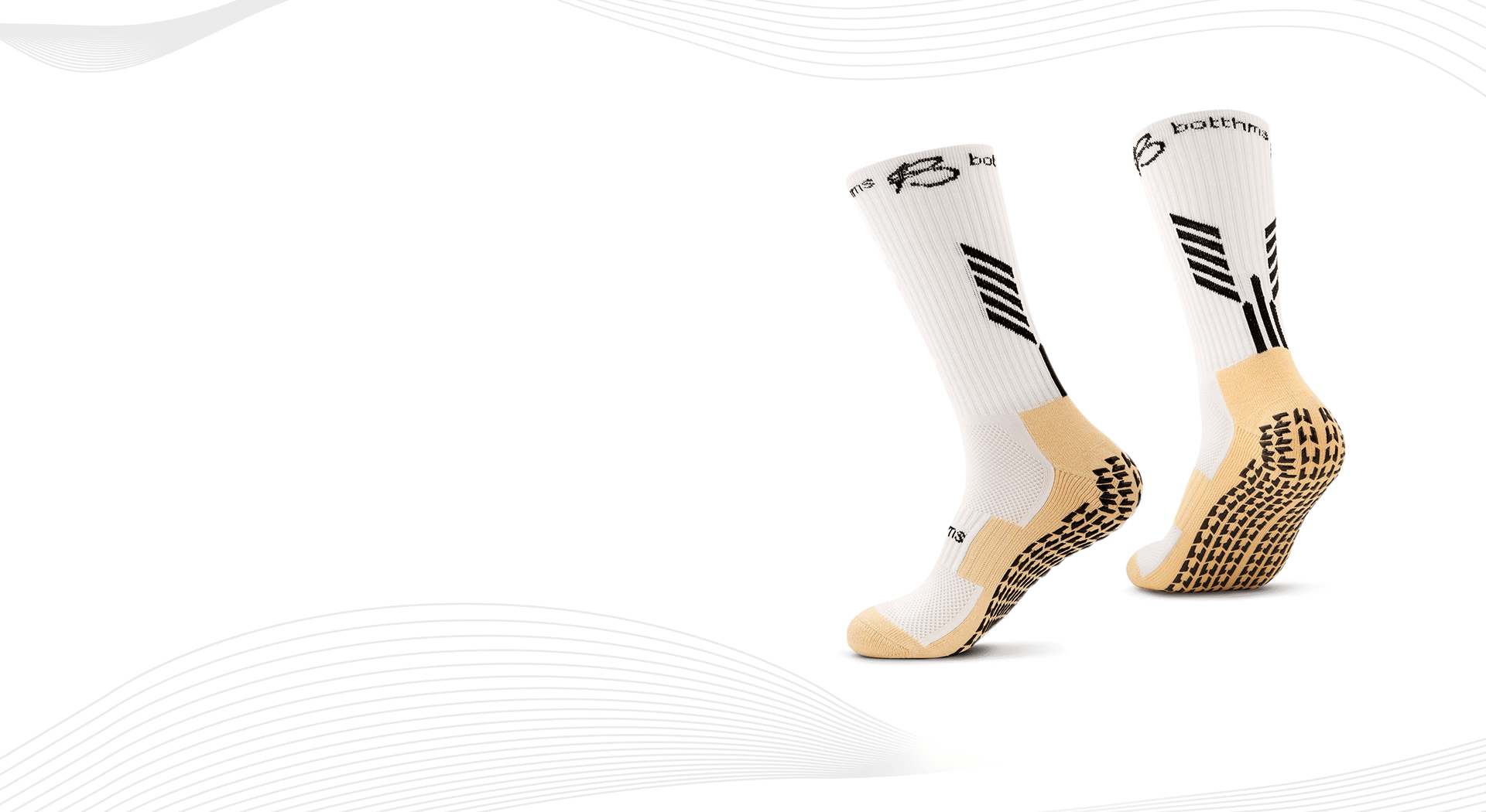 botthms white grip socks