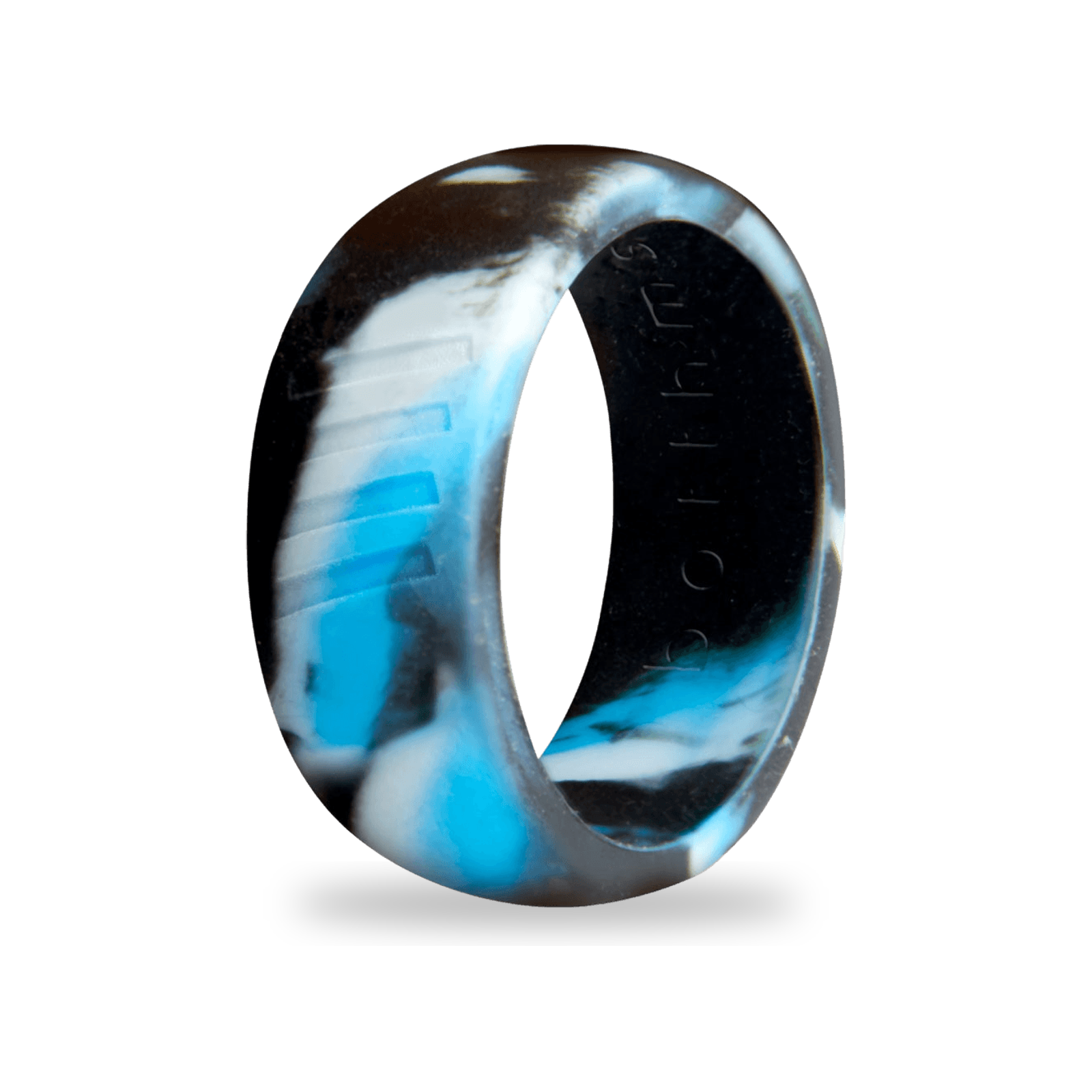 botthms aqua camo stripes silicone ring