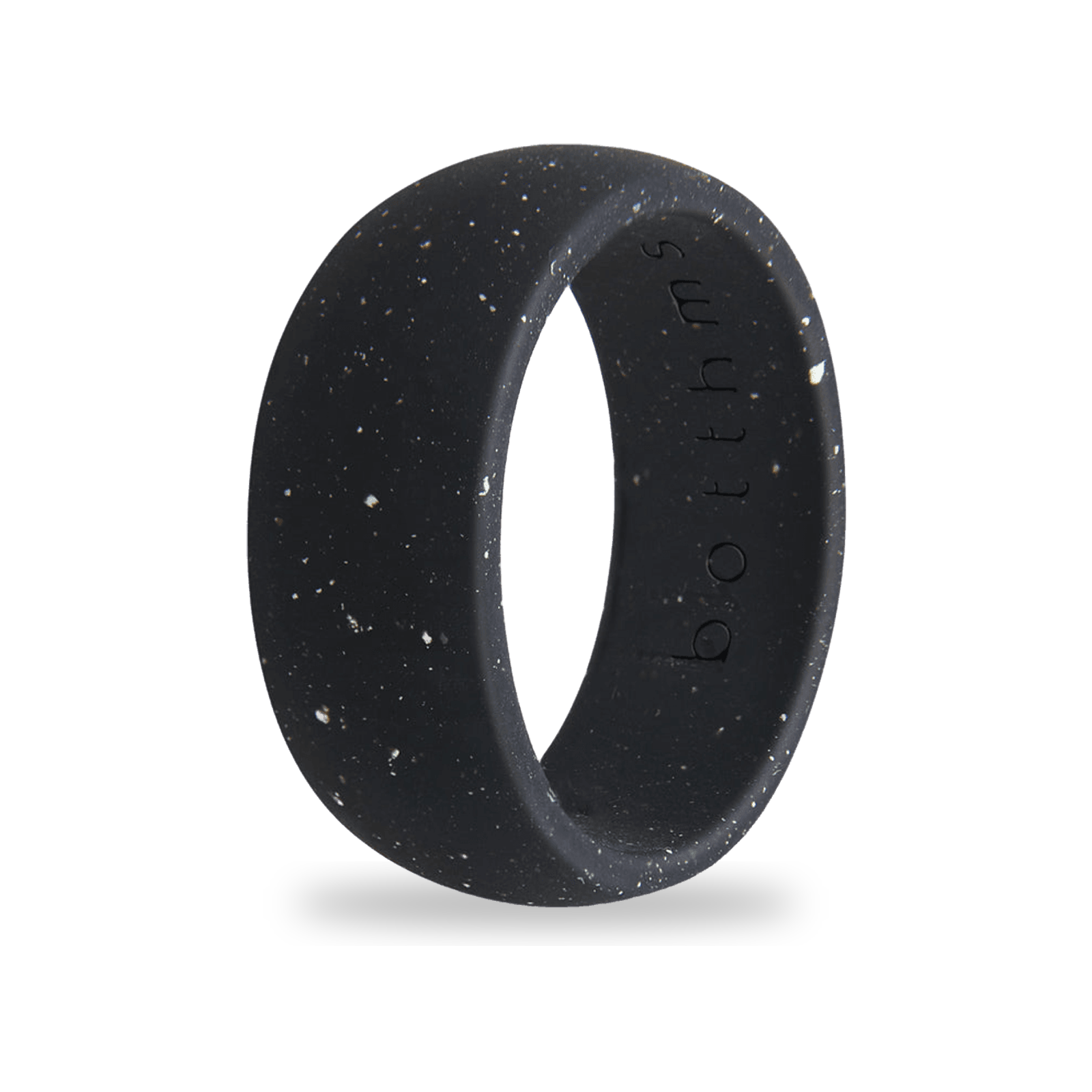botthms black speckled active silicone ring