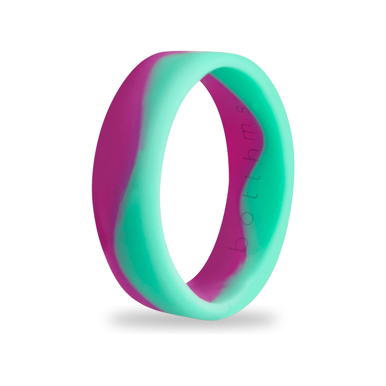 botthms purple teal ladies flow silicone ring