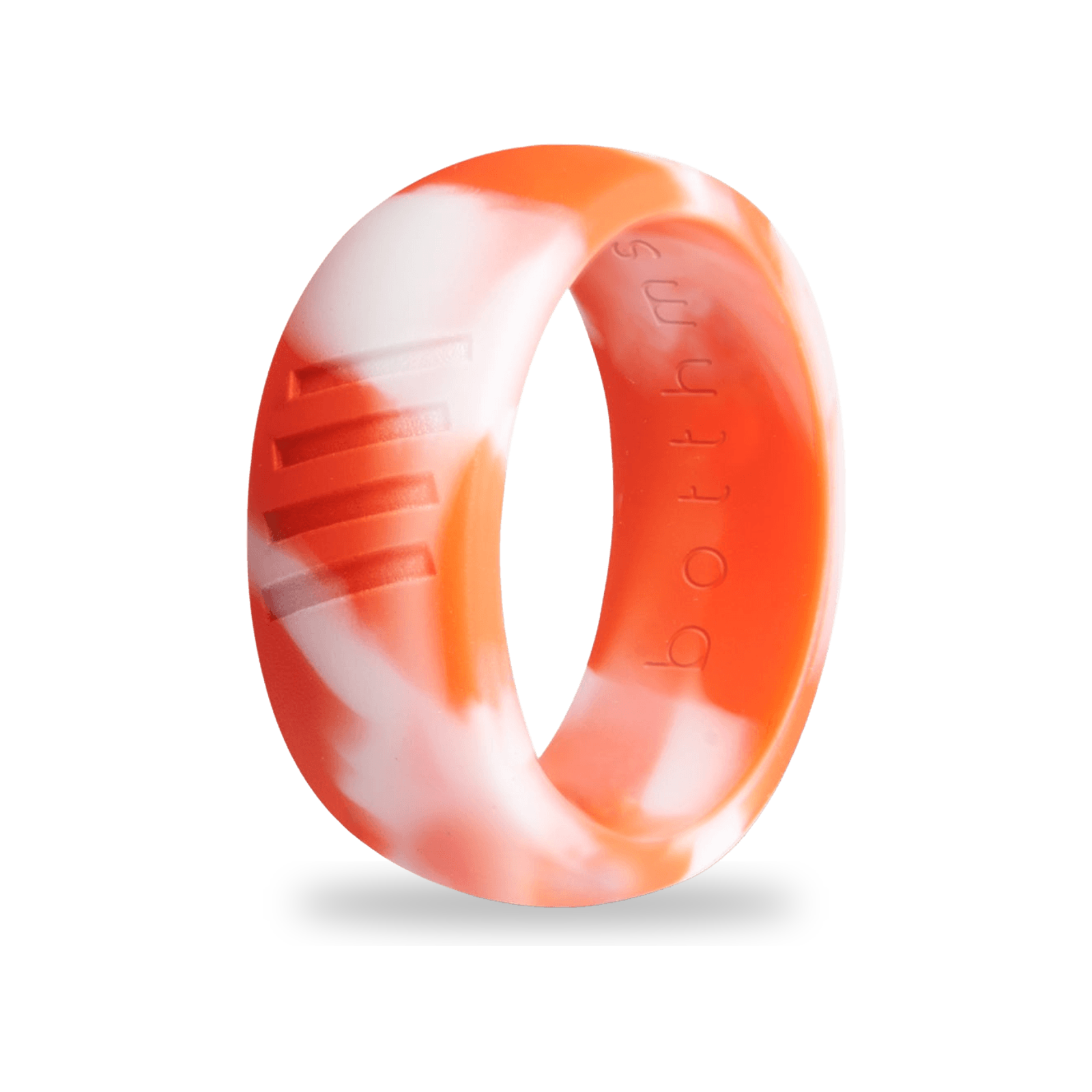botthms orange camo stripes silicone ring