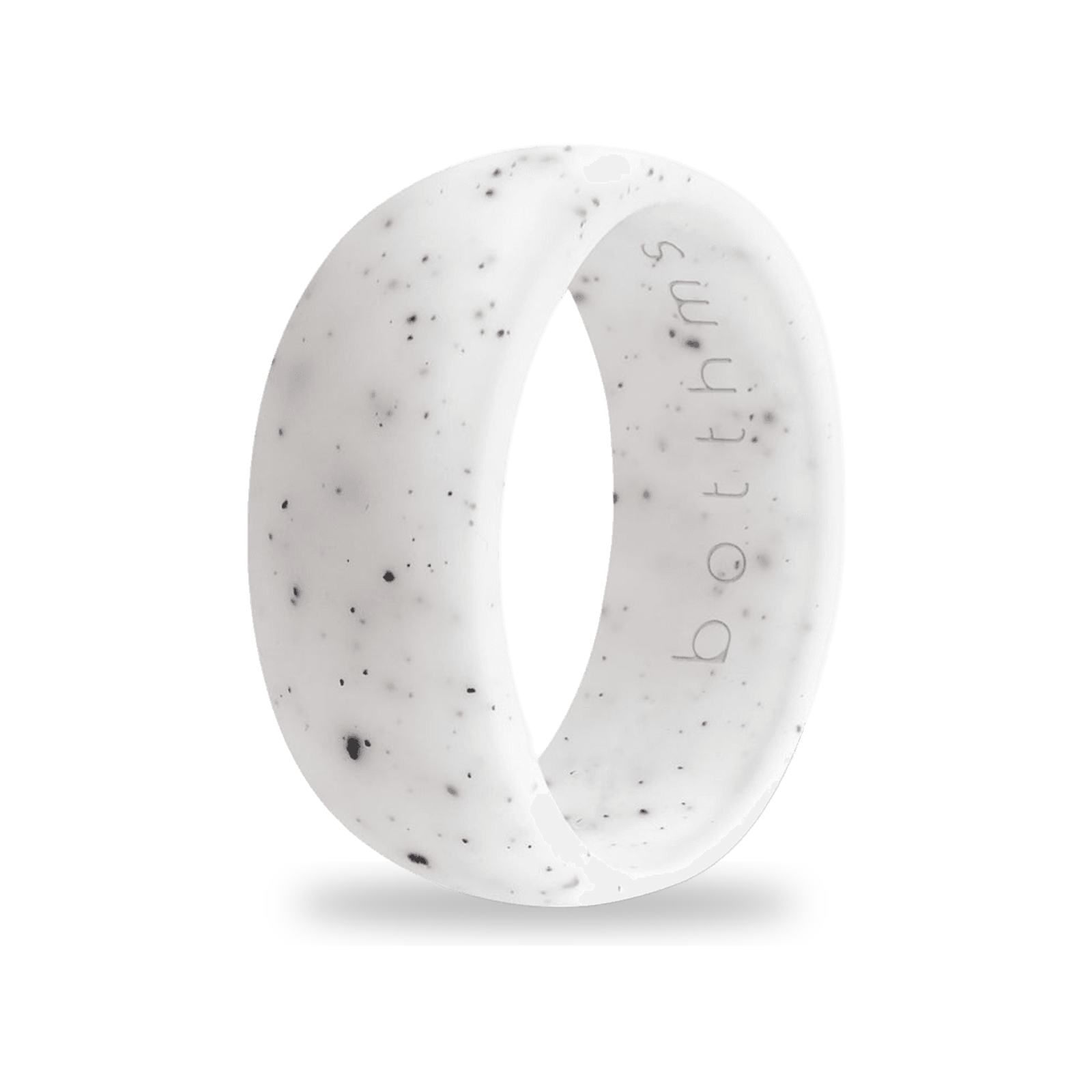 botthms white speckled active silicone ring