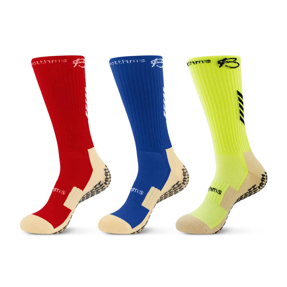botthms botthms Pack-3 Grip Socks Combo Set Grip Socks