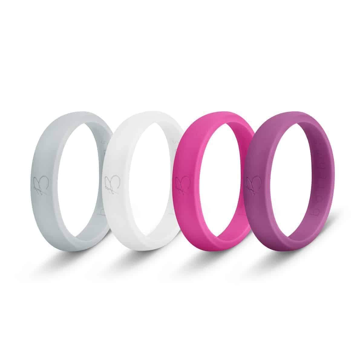 botthms botthms Ladies Silicone Rings Combo Pack - 4 Silicone Rings