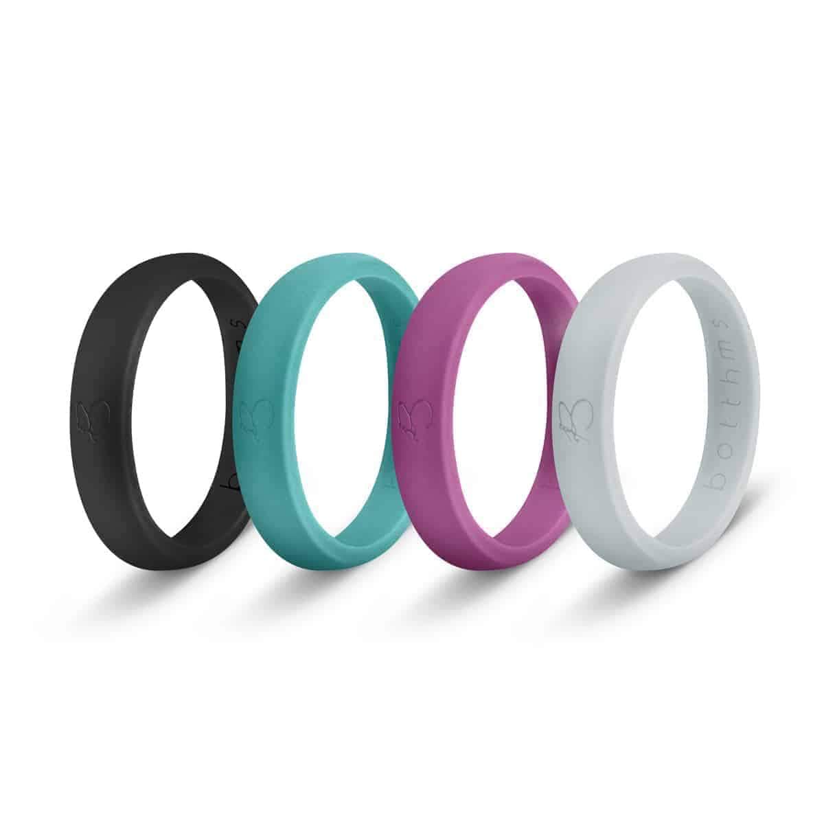 botthms botthms Ladies Silicone Rings Combo Pack - 4 Silicone Rings