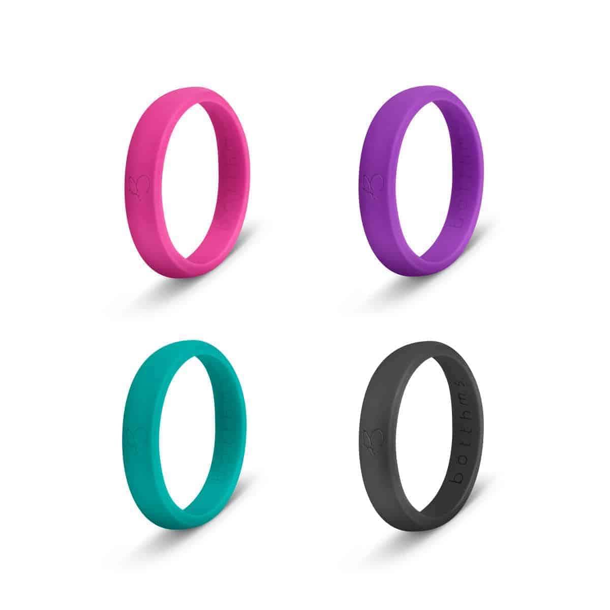 botthms botthms Ladies Silicone Rings Combo Pack Silicone Rings