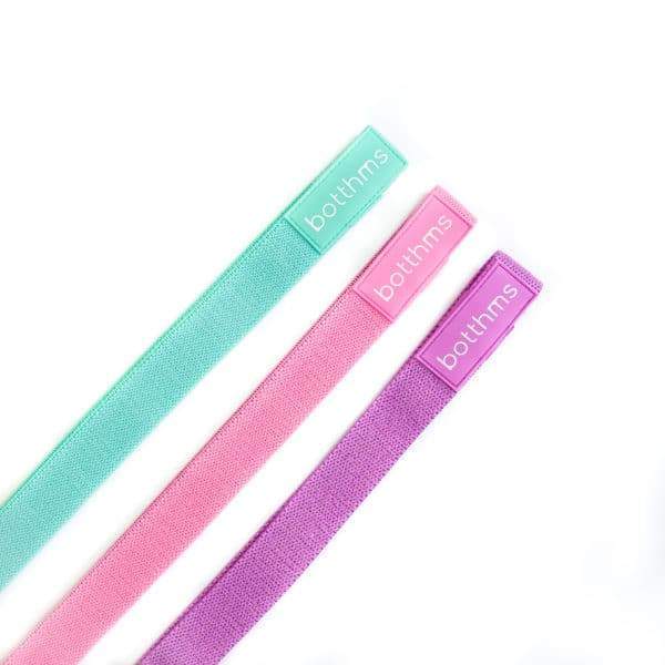 botthms botthms Long Fabric Exercise Bands Resistance Bands – Set Of 3 Resistance Bands
