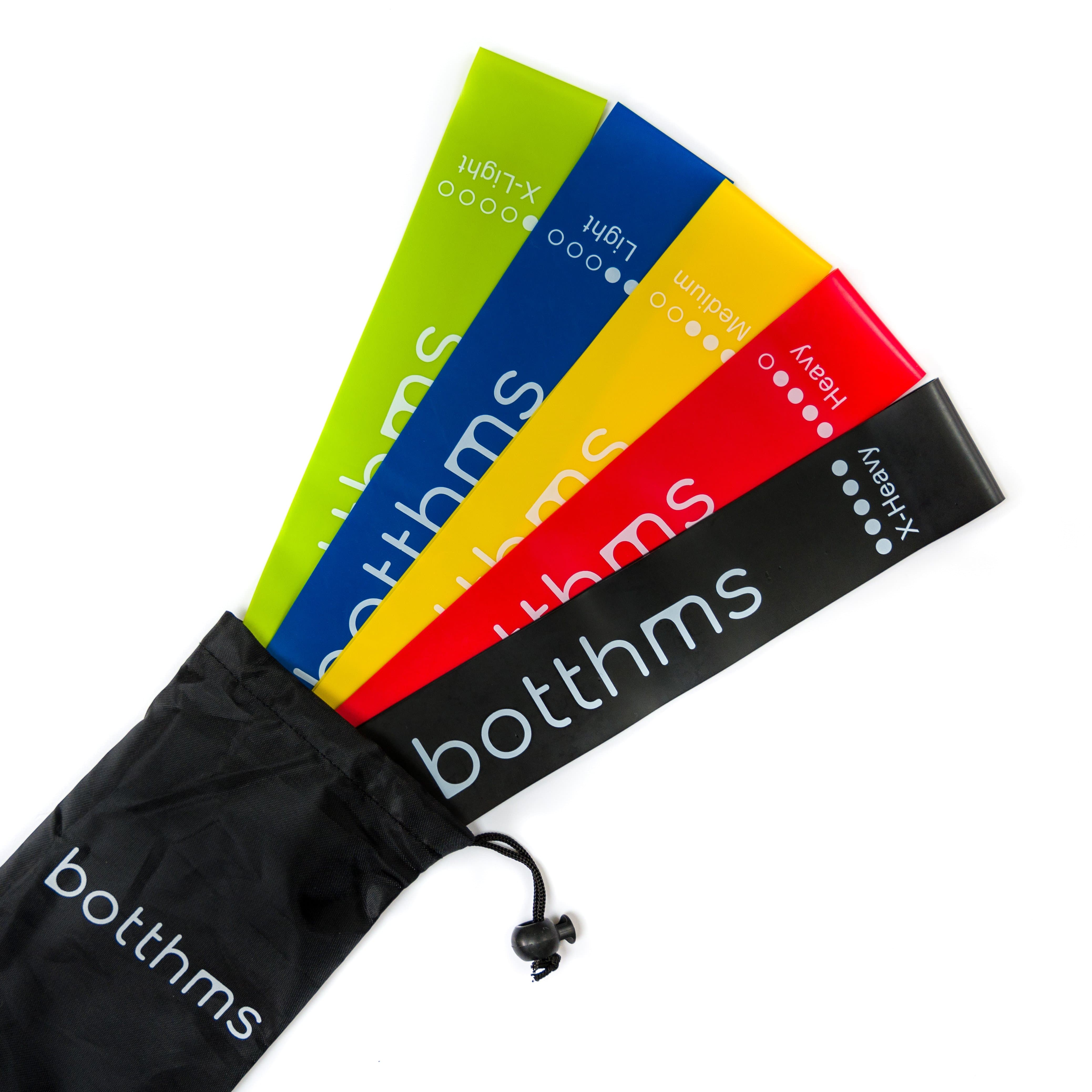 botthms botthms Hip Resistance bands - Set of 5 Resistance Bands