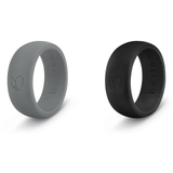 botthms botthms Double Set  - Black/Charcoal Silicone Rings