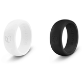 botthms botthms Double Set - White/Black Silicone Rings