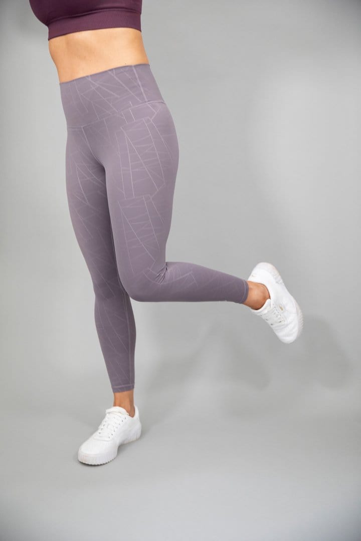 botthms botthms Purple Power Stripe Seamless Leggings Leggings