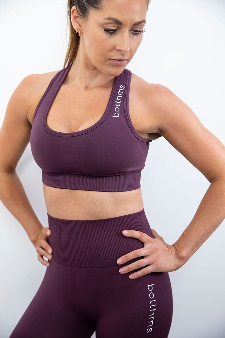 botthms botthms Maroon Energy Yoga Set Yoga Sets