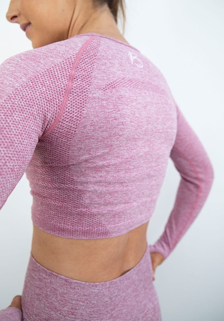 botthms botthms Seamless Pink Yoga Set Yoga Sets