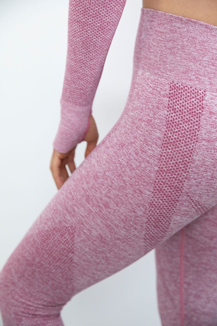 botthms botthms Seamless Pink Yoga Set Yoga Sets