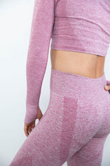 botthms botthms Seamless Pink Yoga Set Yoga Sets