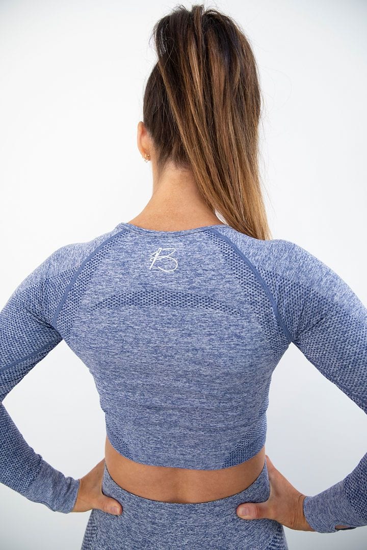 botthms botthms Seamless Blue Yoga Set Yoga Sets